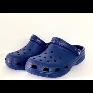 Brand New, navy blue Crocs that are M 6, W 8